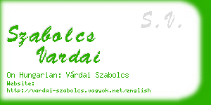 szabolcs vardai business card