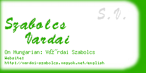 szabolcs vardai business card